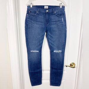 Hudson Krista Super Skinny Distressed Mid Rise Ankle Jeans Size 28
